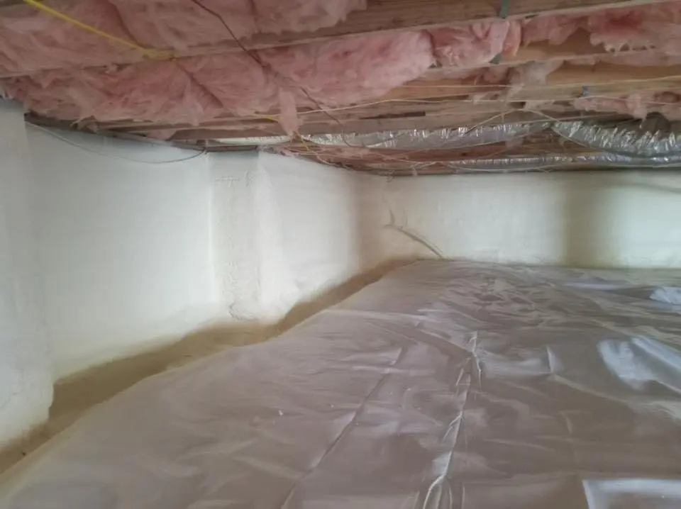 Crawl space encapsulation with closed-cell spray foam for Spray Foam Roofing in Gardiner