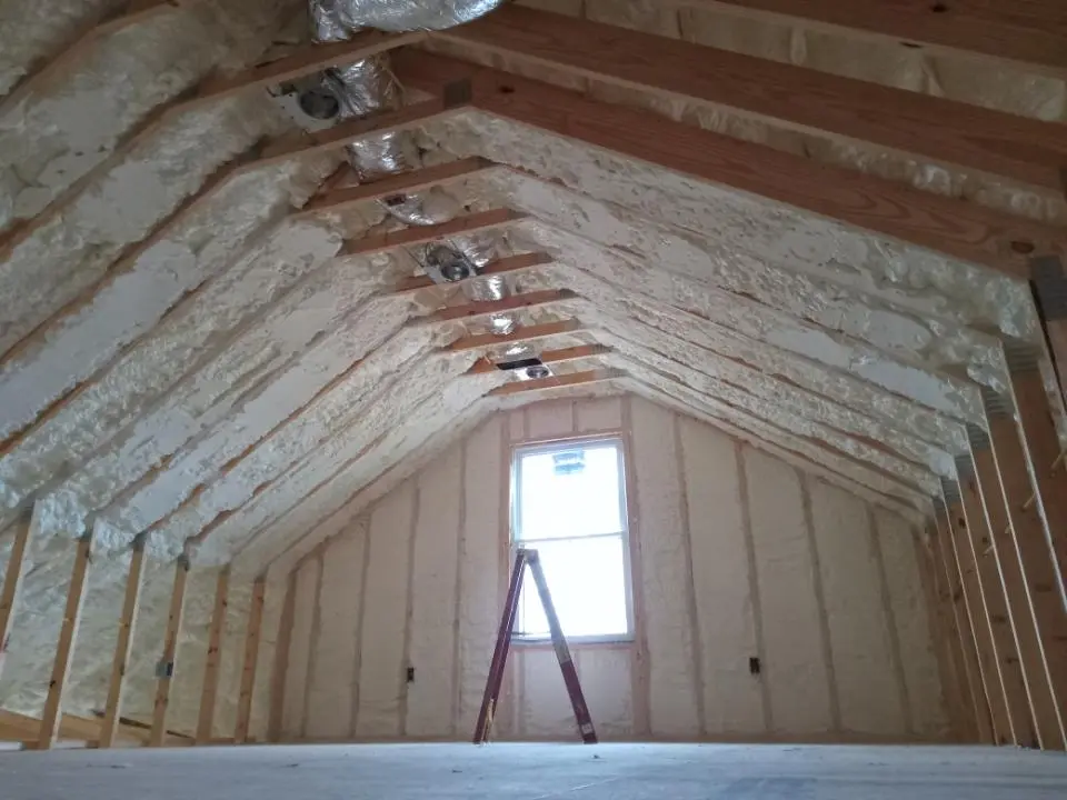 Spray foam roofing application for Crawl Space Insulation project in Gardiner